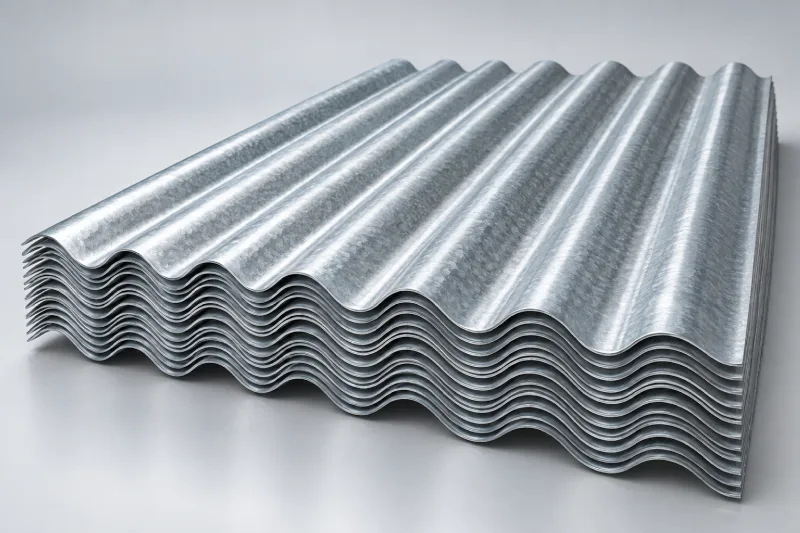 Sinusoidal Corrugated Steel Sheet &mdash; illustrative product image